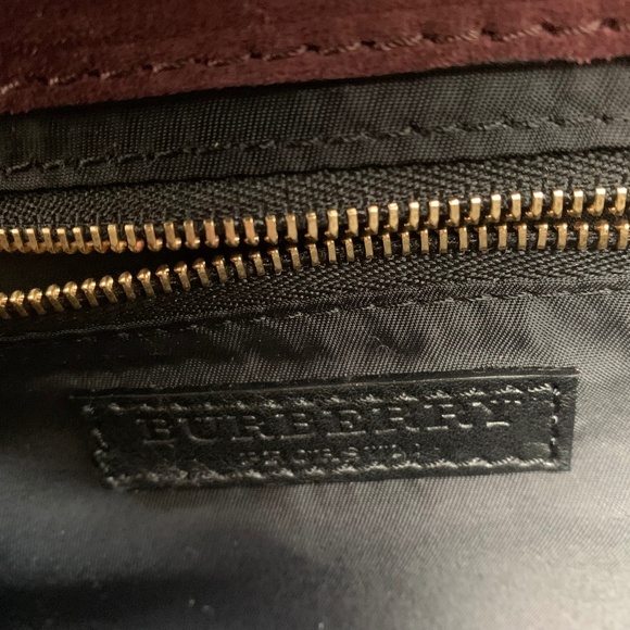 Burberry Clutch Handbag with optional Shoulder Strap Leather & Suede - Picture 7 of 7
